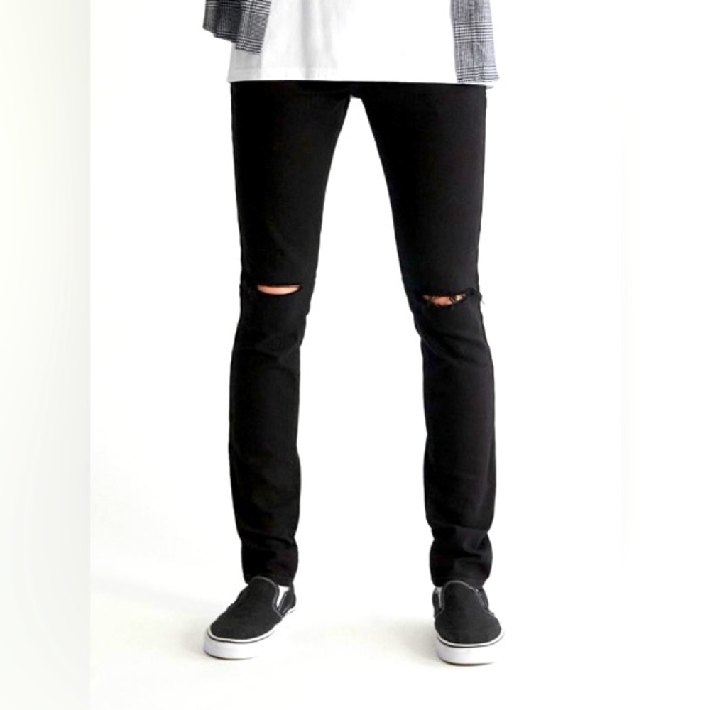 PacSun Black Ripped Stacked Skinny Jeans